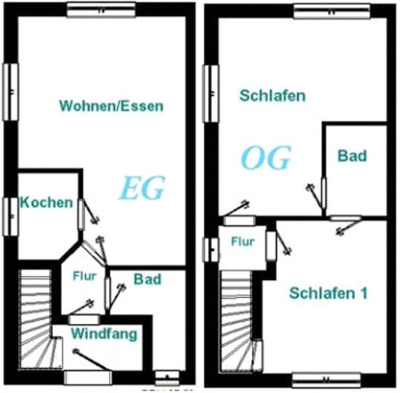 Grundriss der Wohnung