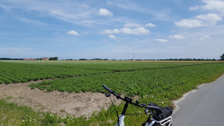 Fahrradtour durch die Felder