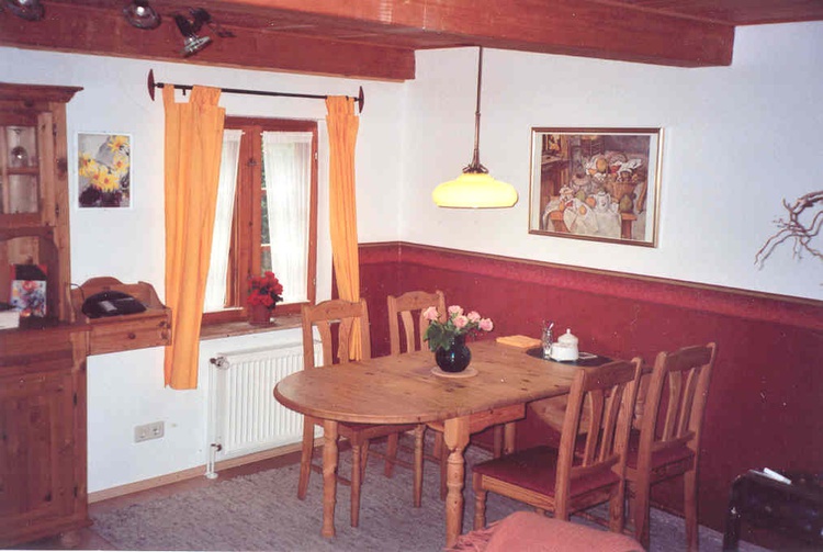 Die Essecke im Wohnzimmer