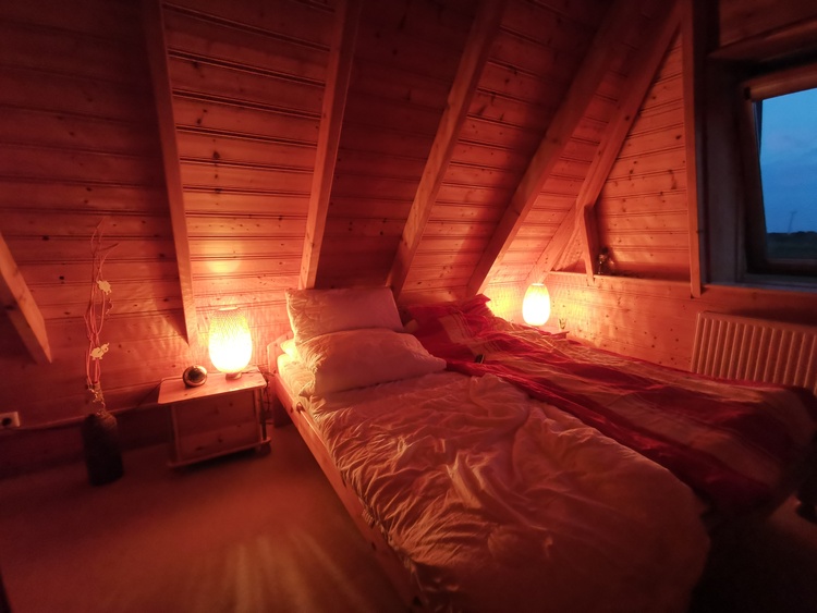 Blick ins große Schlafzimmer