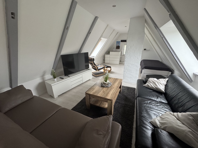 Wohnzimmer im DG, mit SAT-TV und zus. Bett 90x200cm